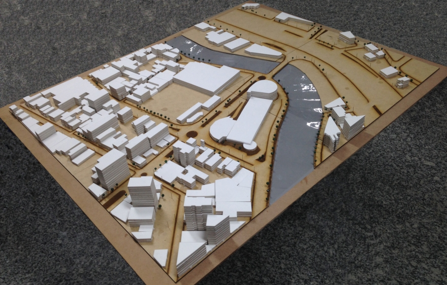 Maquete 3D de edifícios