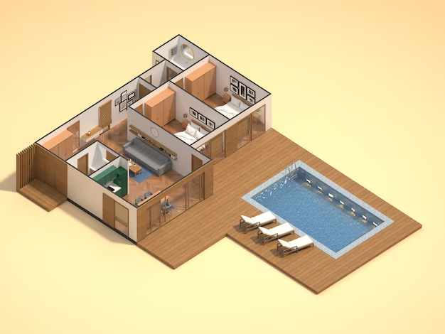 Modelo 3D de uma residência