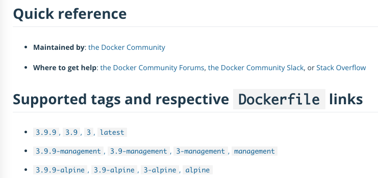 Quick reference da imagem oficial do RabbitMQ no Docker Hub, com as tags suportadas